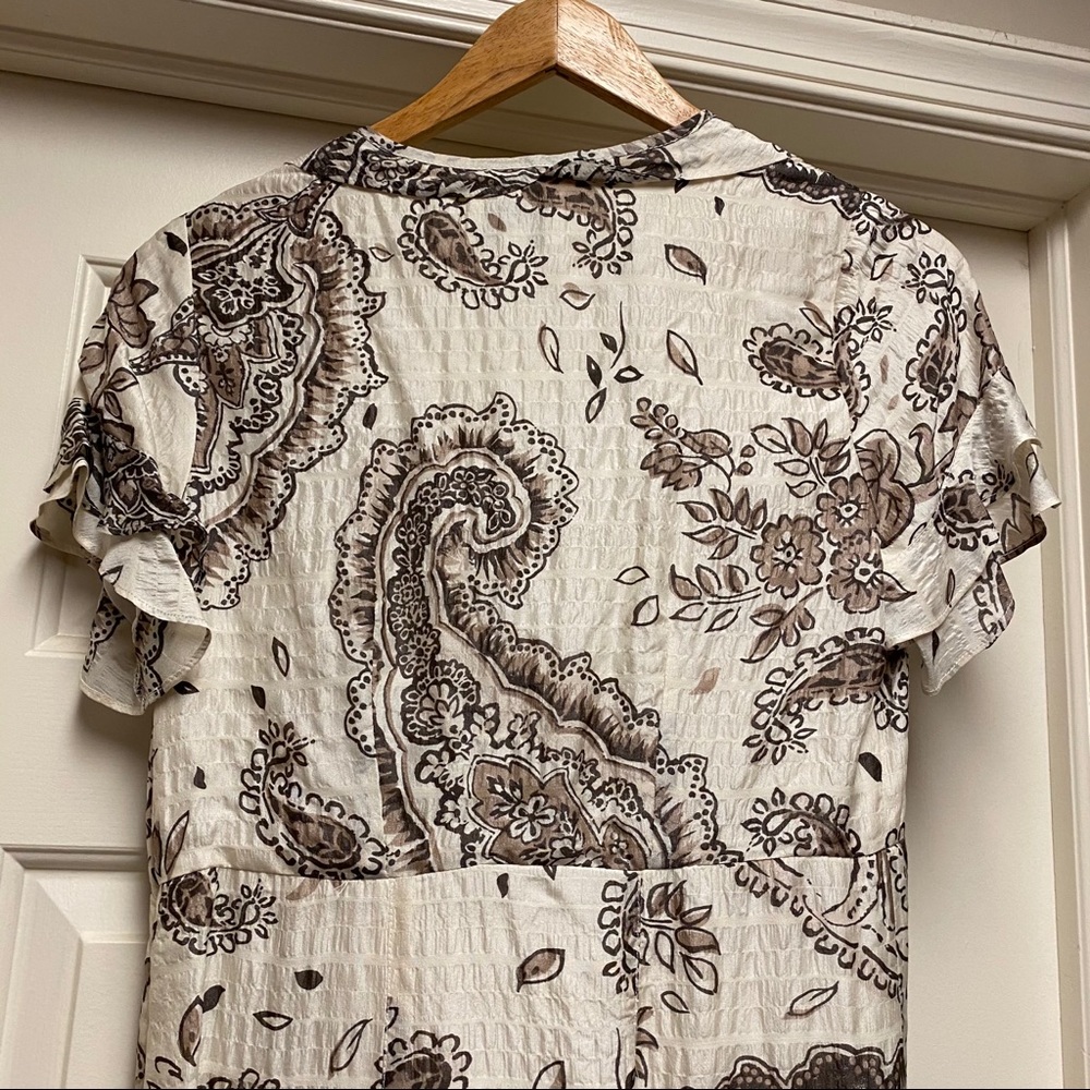 Stunning All Silk Brora Paisley Ruffled Dress 6 - Picture 7 of 11